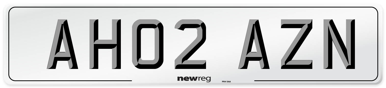 AH02 AZN Number Plate from New Reg